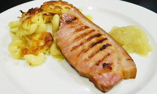 Alpine Macaroni or Aelplermagronen with Smoked Pork Loin (Kassler)