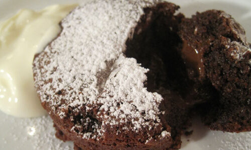 The Easiest Chocolate Almond Fondant Pudding Ever