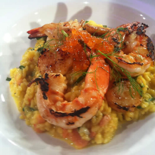 Seafood Risotto with Saffron and Pernod