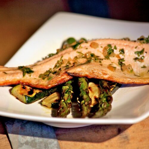 Rainbow Trout with Preserved Lemon and Herb Dressing