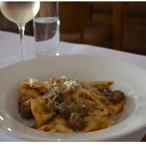 Pappardelle with Wild Boar Sausage Ragout