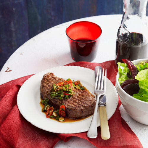 Perfect Steak with Hot and Sour Dressing