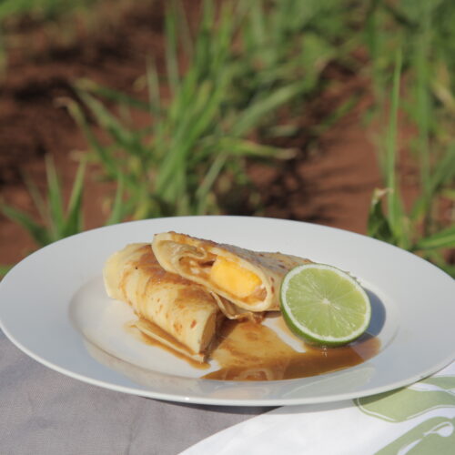 Ginger Cardamom Mango Crepes