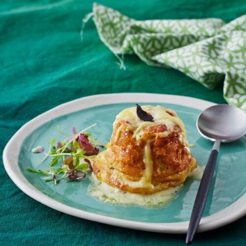 Twice-Baked Cheese and Truffle Soufflé