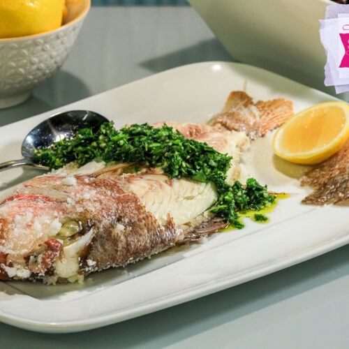 Snapper in a Salt Crust with Gremolata