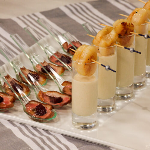 Almond Gazpacho with Seared Scallops