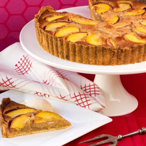 Nectarine and Macadamia Tart