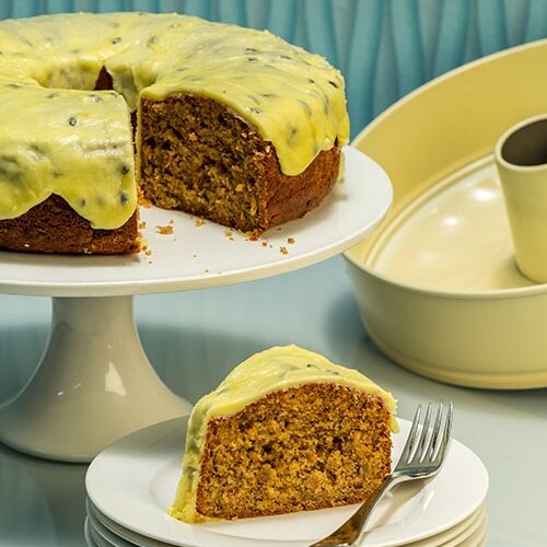 Blair’s Banana cake with Passionfruit Icing