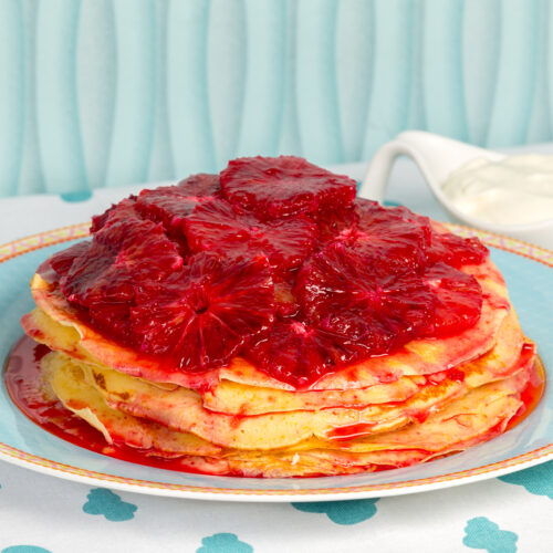 Ricotta Pancakes with Redbelly Citrus Compote