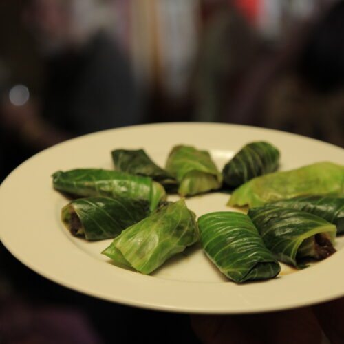 Black Pudding and Cabbage Rolls