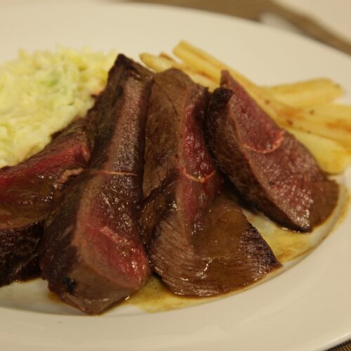 Seared Venison Loin with Liquorice Sauce and Colcannon