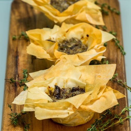 Mushroom Filo Tarts