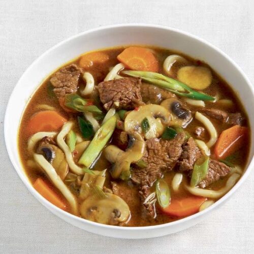 Beef and Udon Noodle Soup