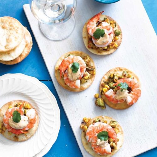 Prawn Tostadas with Chipotle Mayo