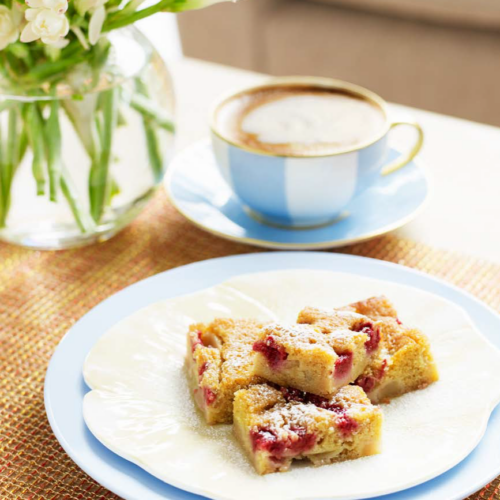 Spiced Apple & Raspberry Slice