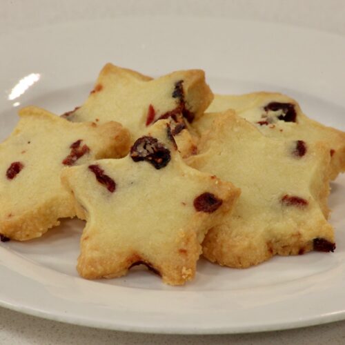 Cranberry Shortbread Stars