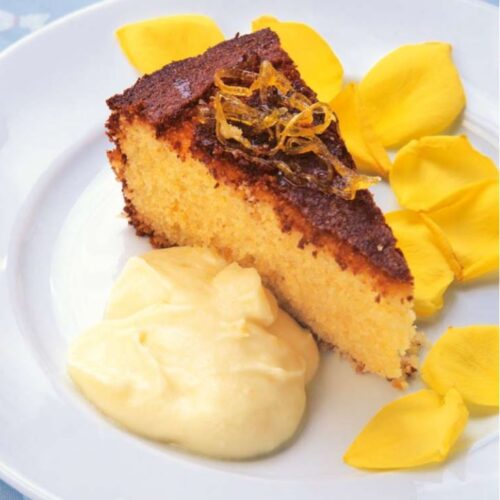 Lemon Polenta Cake & Lemon Mascarpone