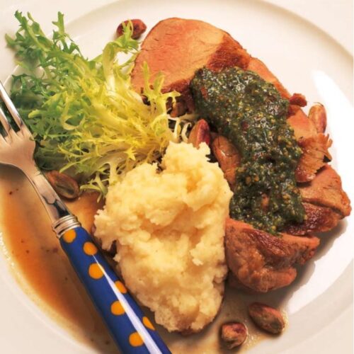 Pork Fillet with Pistachio & Parsley Pesto