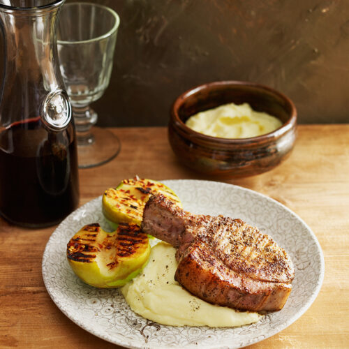 Pork Chops With Celery Seed and Parsnip Puree