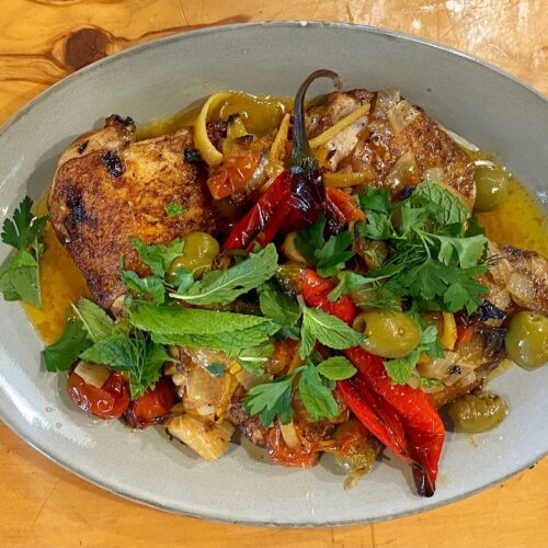 Chicken, Preserved Lemon & Green Olive Tagine