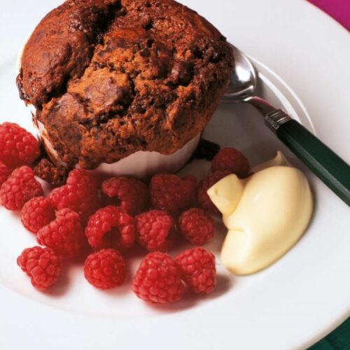 Chocolate Raspberry Puddings