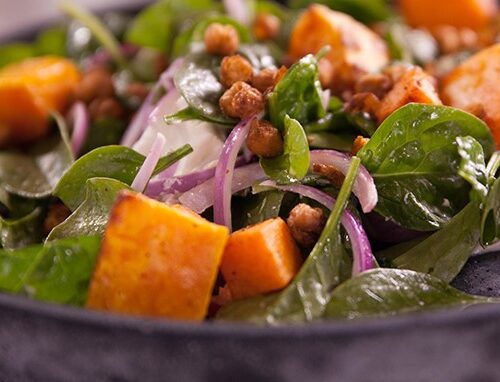 Spiced Chickpea, Pumpkin & Spinach Salad