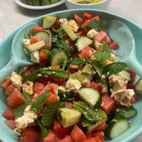 Watermelon Feta and Mint Salad